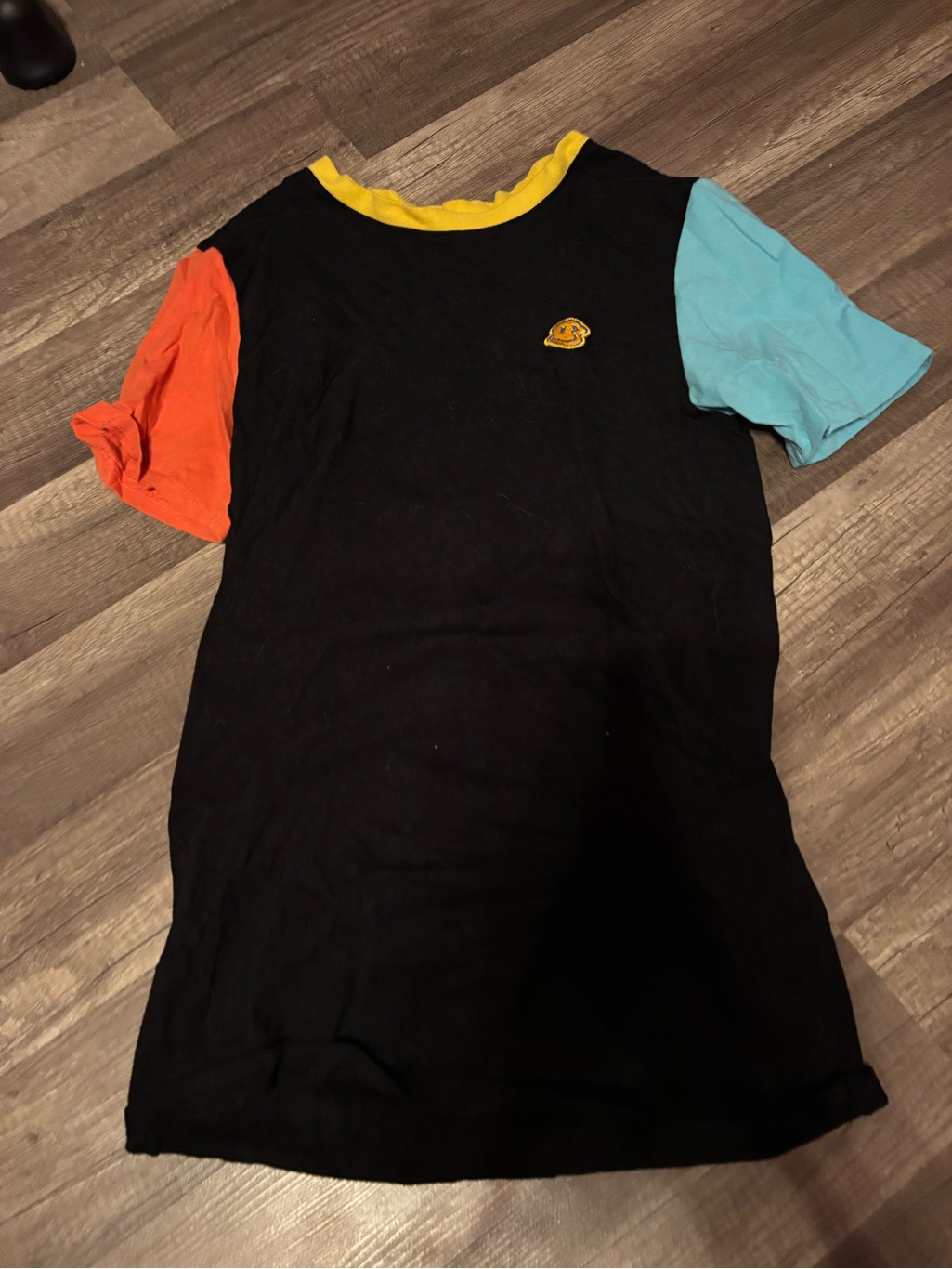 Dutch Bros Colorblock Short Sleeve Tee - Black, Orange, Light Blue, Yellow